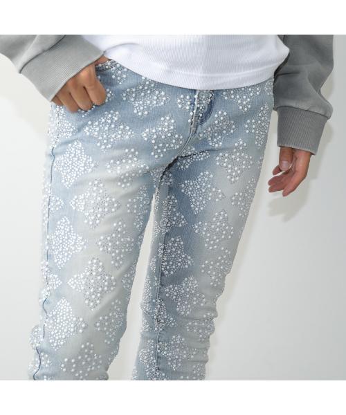 グアピ GUAPI GUAPI ジーンズ Aqua Blue Embellished Denim V4 ラインストーン （ライトブルー他） ライトブルー他