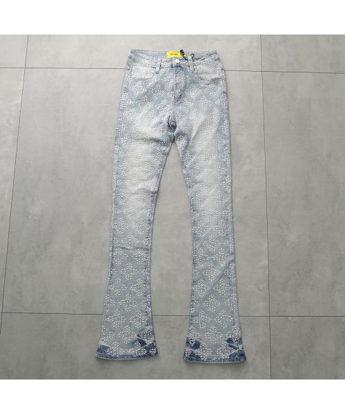 グアピ GUAPI GUAPI ジーンズ Aqua Blue Embellished Denim V4 ラインストーン （ライトブルー他） ライトブルー他