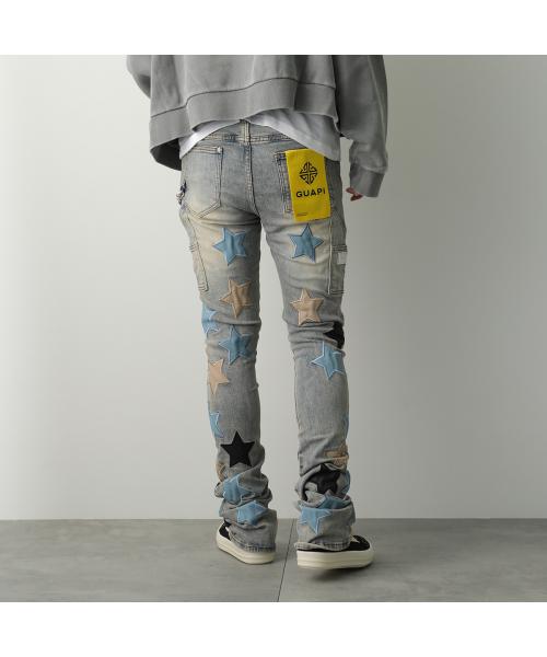 グアピ GUAPI GUAPI ジーンズ Powder Blue Vintage Stars Denim スター 星 （ライトブルー） ライトブルー