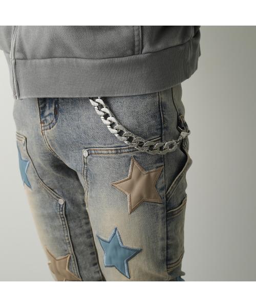 グアピ GUAPI GUAPI ジーンズ Powder Blue Vintage Stars Denim スター 星 （ライトブルー） ライトブルー