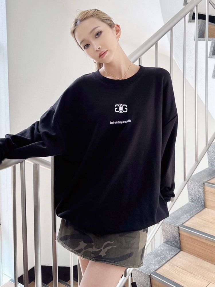 ジェイダ GYDA Symmetry GYDA スウェットTOPS （ブラック） ブラック