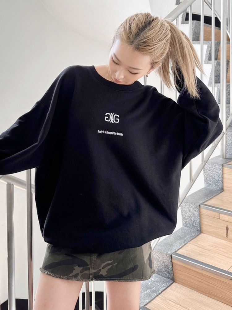 ジェイダ GYDA Symmetry GYDA スウェットTOPS （ブラック） ブラック