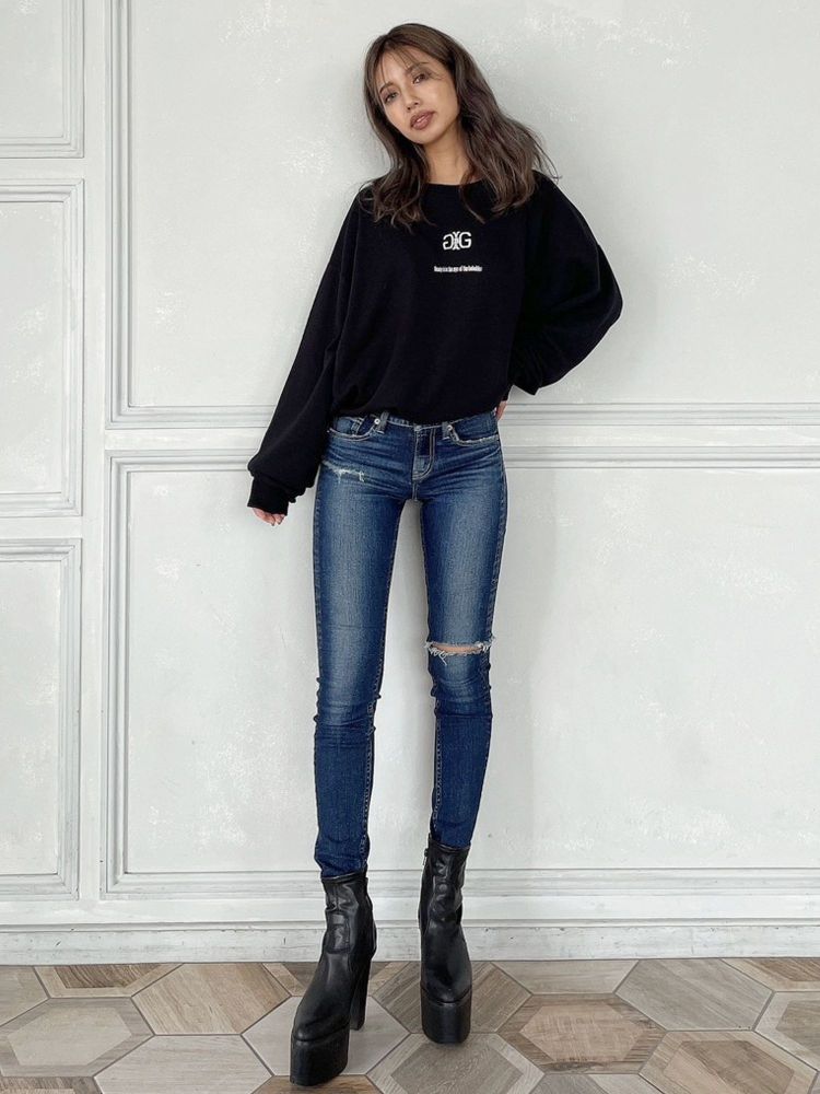 ジェイダ GYDA Symmetry GYDA スウェットTOPS （ブラック） ブラック