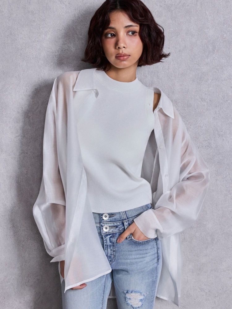 ジェイダ GYDA 3WAYショルダーOPENシアードッキングシャツ （ミックス） ミックス