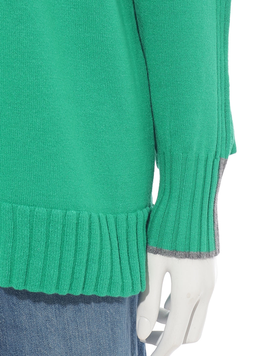 ジプシーブルー GIPSY BLUE ロゴインターシャストレッチニット