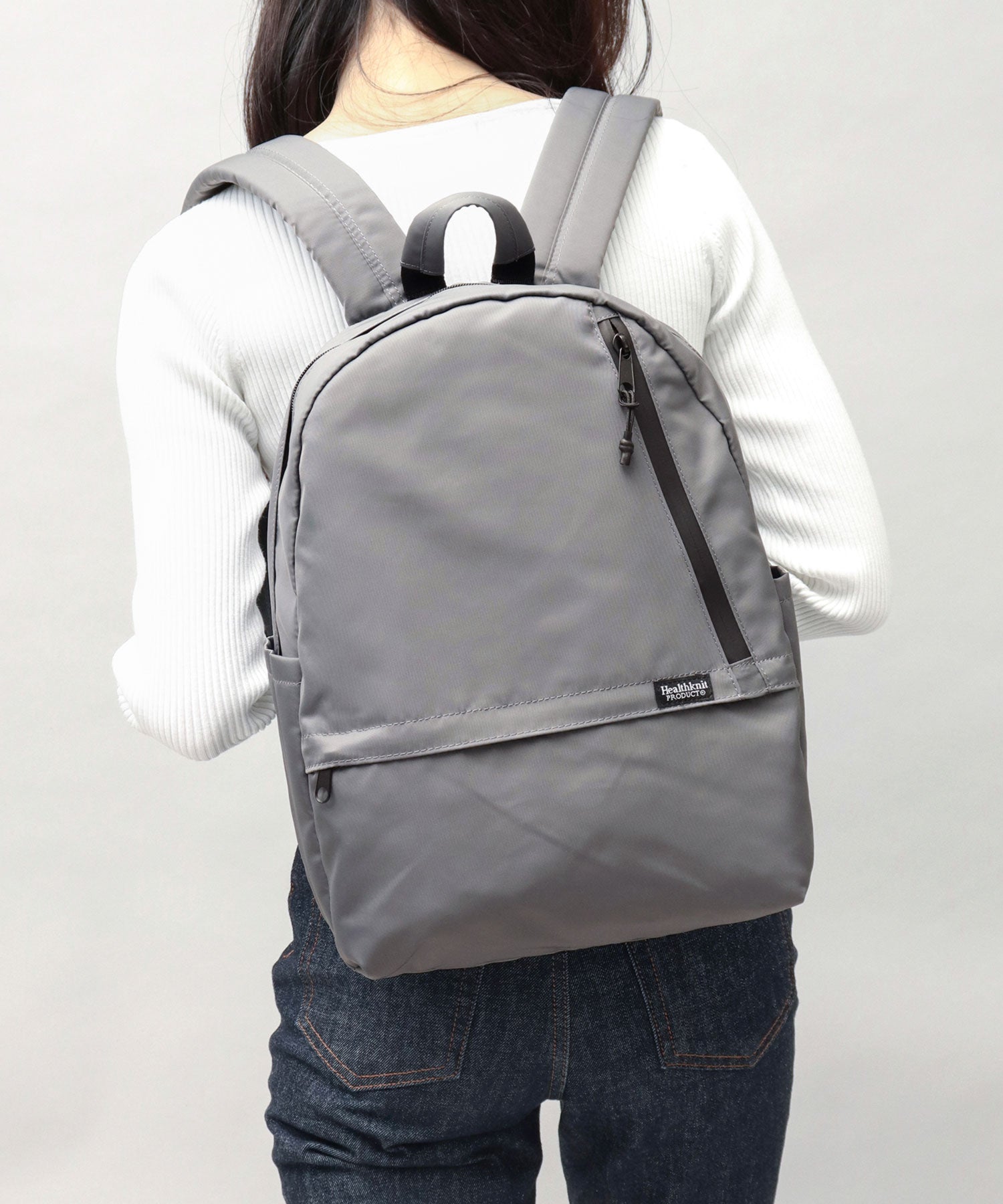 ヘルスニットプロダクト Healthknit Product 撥水ナイロン 11ポケット ミニリュック / バックパック / マザーズバッグ / 小さ,グレー