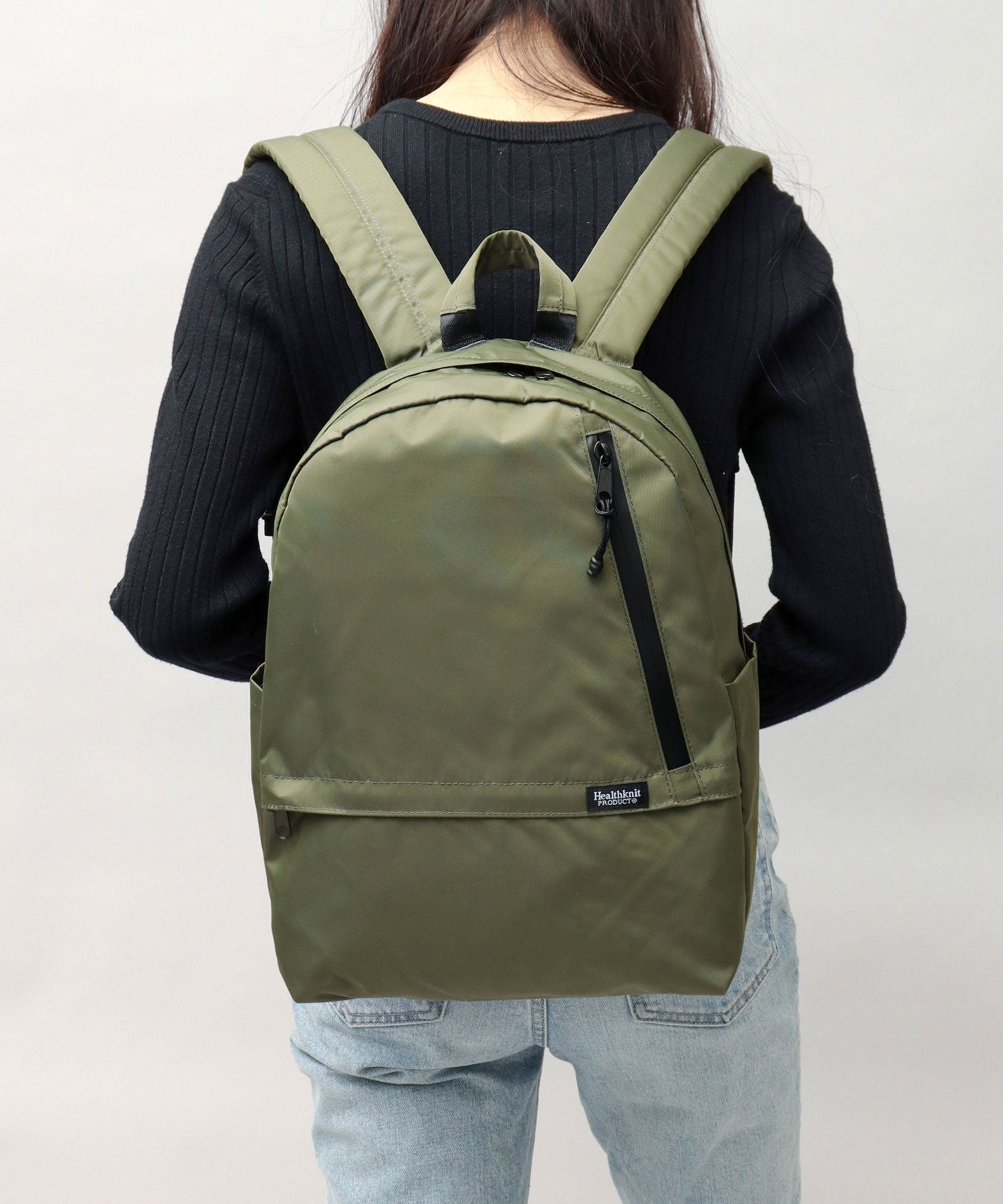 ヘルスニットプロダクト Healthknit Product 撥水ナイロン 11ポケット ミニリュック / バックパック / マザーズバッグ / 小さ,カーキ