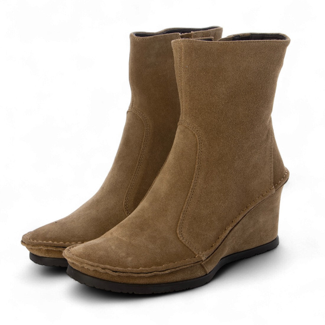 ヒナ デイ グリーン Hina Day Green スクエアトウレザーショートブーツ （CAM） CAM