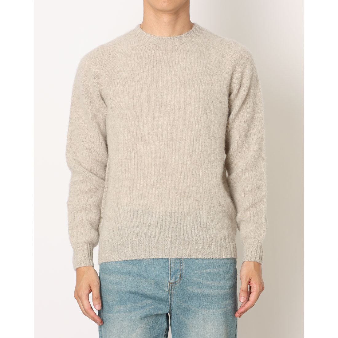 Harley of Scotland Crew Neck Shaggy Sweater