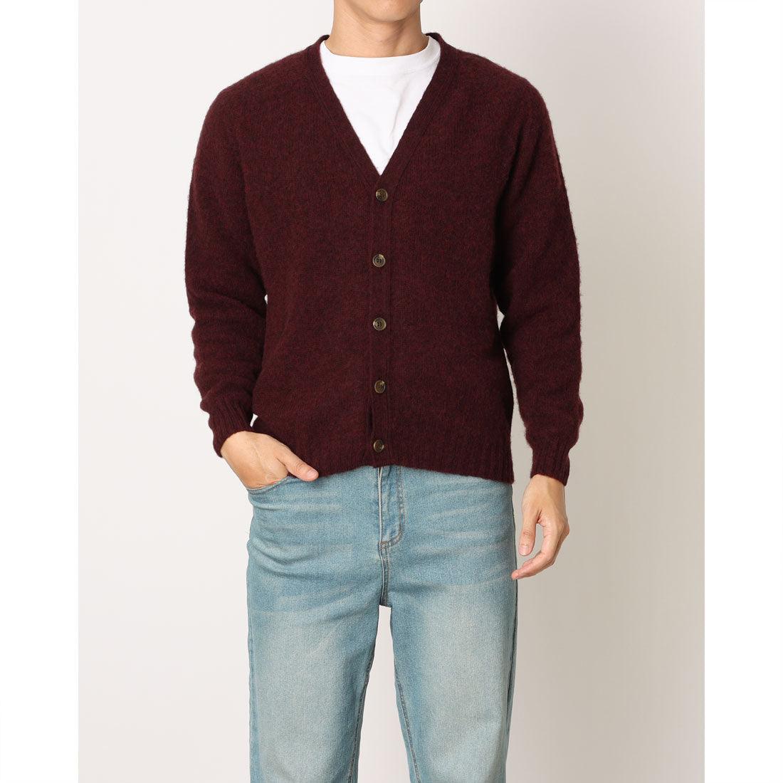 ハーレーオブスコットランド Harley of scotland シャギーカーディガン （BEERFOOT） BEERFOOT