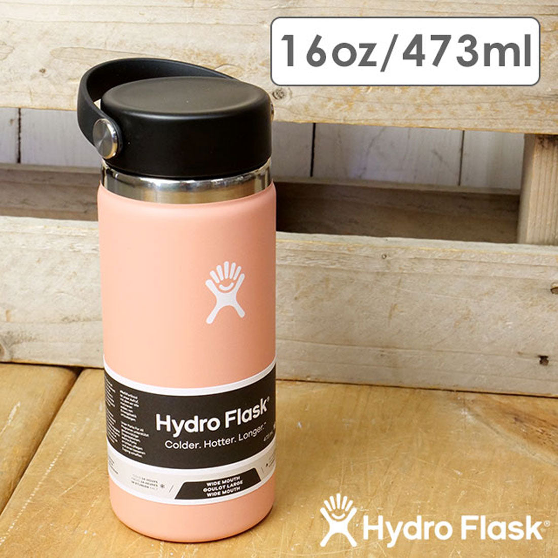 ハイドロフラスク Hydro Flask HYDRATION 16oz WIDE MOUTH Grapefruit [8900150044251]【返品不可商品】 （Grapefruit） Grapefruit