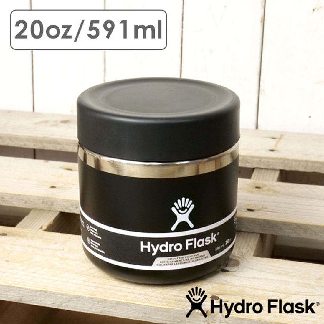 ハイドロフラスク Hydro Flask FOOD 20oz FOOD JAR Black [8900580032241]【返品不可商品】 （Black） Black