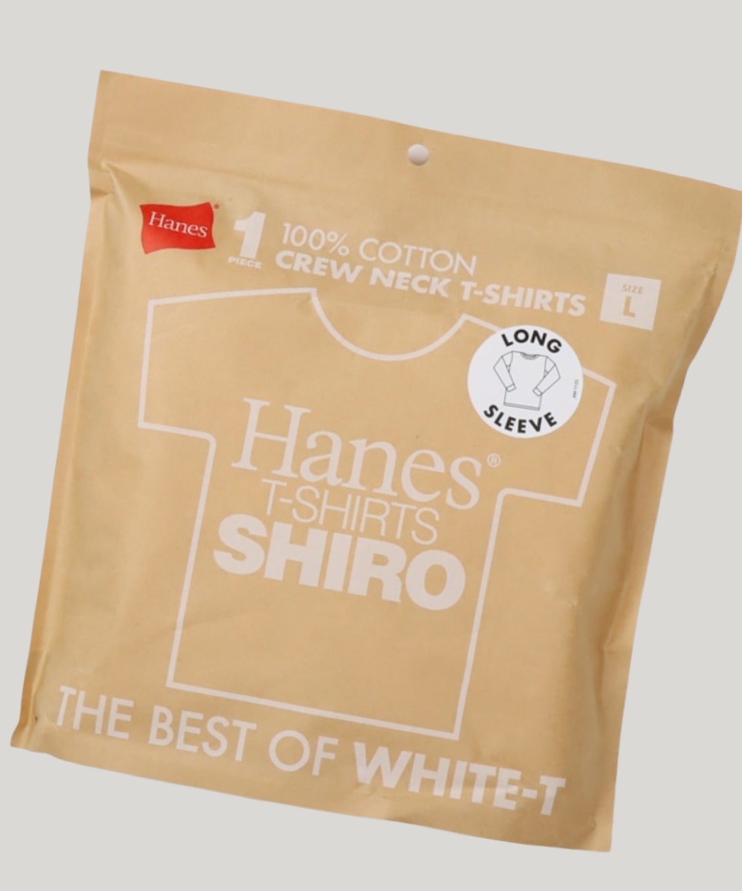 ヘインズ Hanes HANES SHIRO クルーネック ロング Tシャツ （ホワイト） ホワイト