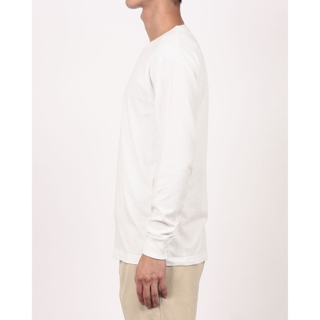 ヘインズ Hanes HANES JAPANFIT クルーネック ロング Tシャツ アソート （ホワイト） ホワイト