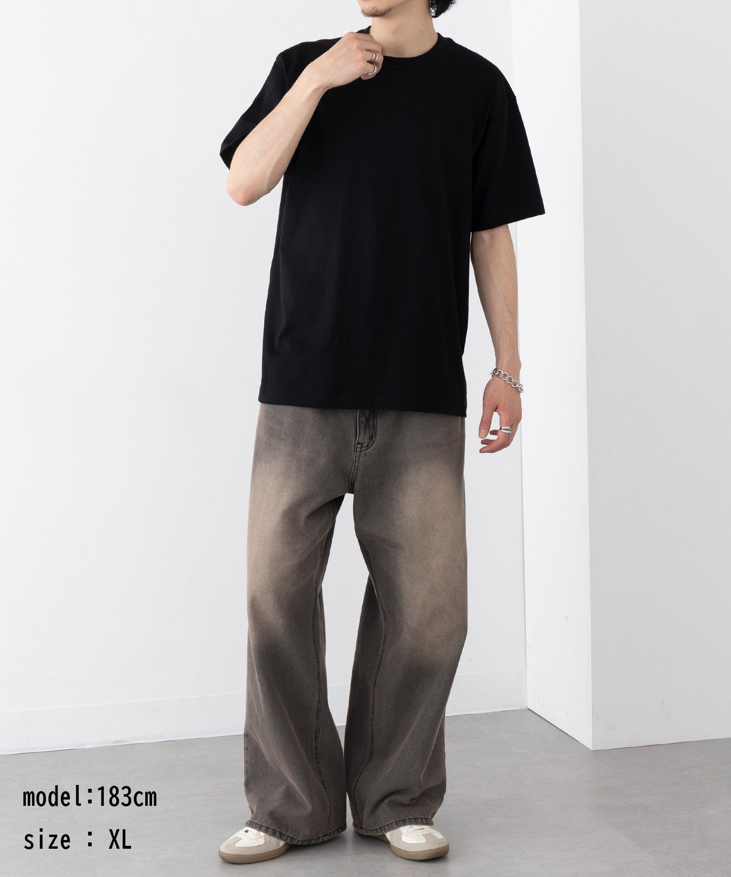 ヘインズ Hanes KURO クルーネックTシャツ HM1-B201 （ブラック） ブラック
