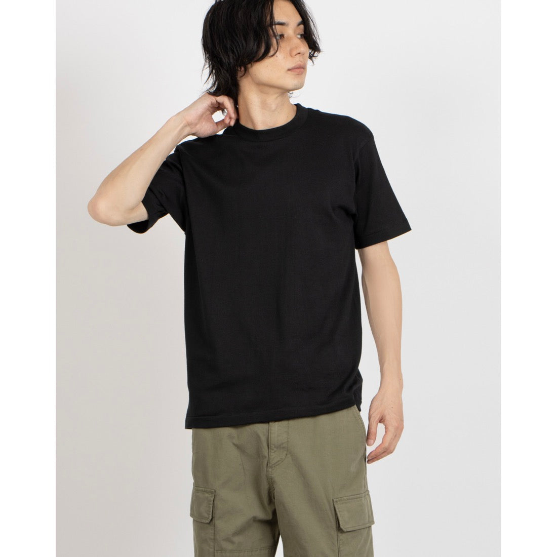 ヘインズ Hanes KURO クルーネックTシャツ HM1-B201 （ブラック） ブラック