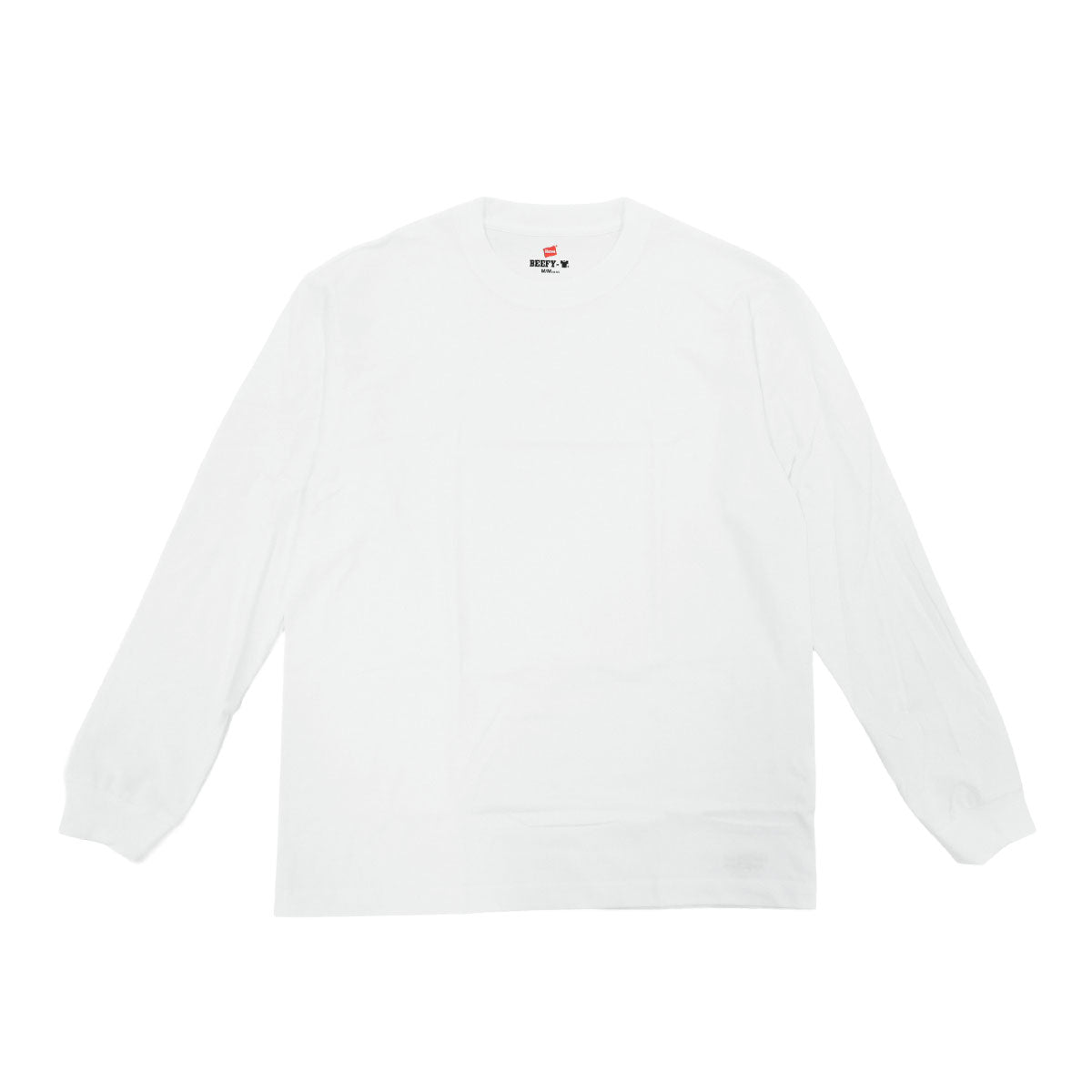 ヘインズ Hanes Tシャツ メンズ レディース 長袖 ロンT 無地 シンプル パックTシャツ 綿100% クルーネック 長袖Tシャツ 厚手 カジュアル BEEFY-T ロングスリーブTシャツ H5186 （ホワイト） ホワイト
