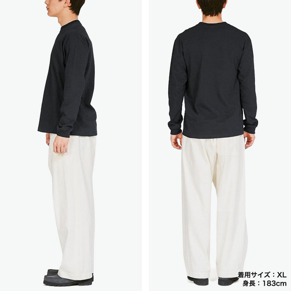 ヘインズ Hanes Tシャツ メンズ レディース 長袖 ロンT 無地 シンプル パックTシャツ 綿100% クルーネック 長袖Tシャツ 厚手 カジュアル BEEFY-T ロングスリーブTシャツ H5186 （ホワイト） ホワイト
