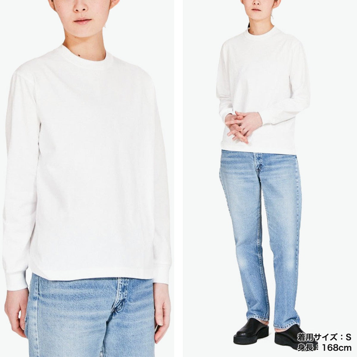 ヘインズ Hanes Tシャツ メンズ レディース 長袖 ロンT 無地 シンプル パックTシャツ 綿100% クルーネック 長袖Tシャツ 厚手 カジュアル BEEFY-T ロングスリーブTシャツ H5186 （ホワイト） ホワイト