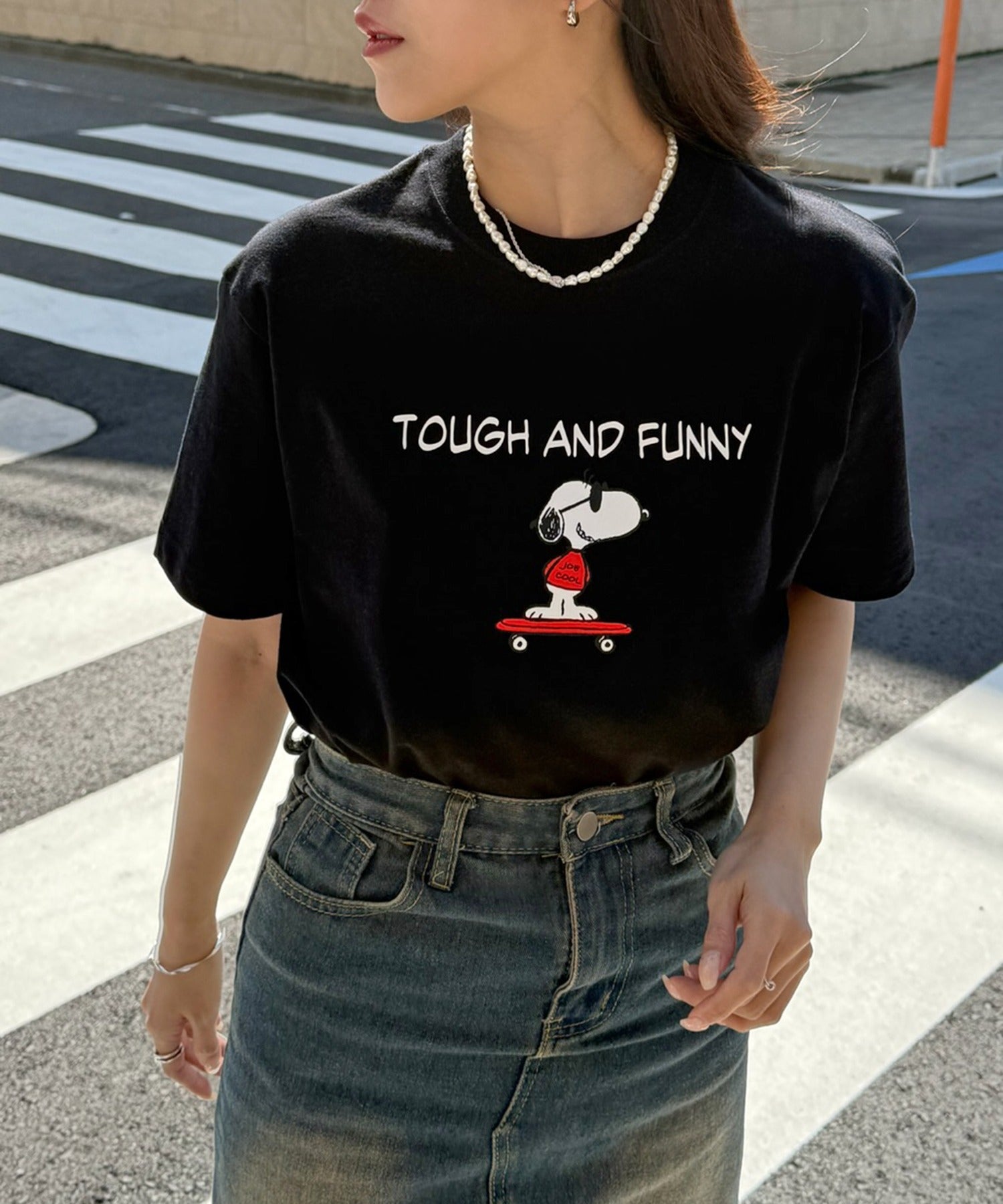 ヘインズ Hanes PEANUTS×BEEFY-T T-SHIRT 1P HM1-D002 （ブラック） ブラック