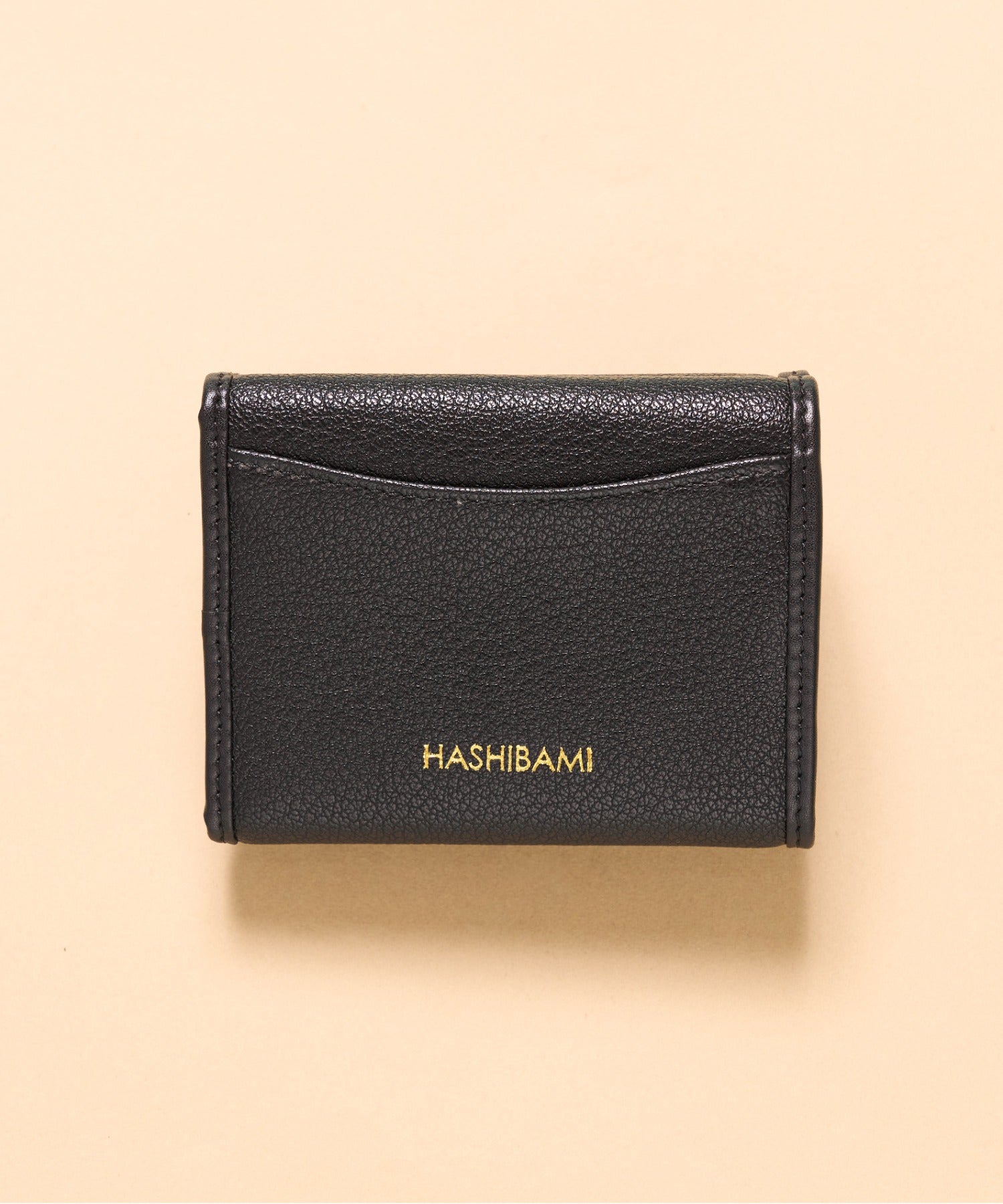 ハシバミ HASHIBAMI レザーリボン 3つ折り財布 （ブラック） ブラック