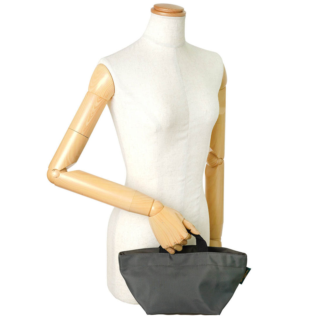Herve Chapelier Tote Bag Accessories Boat Shape Tote S 901N 0364 FUSIL/TAUPE