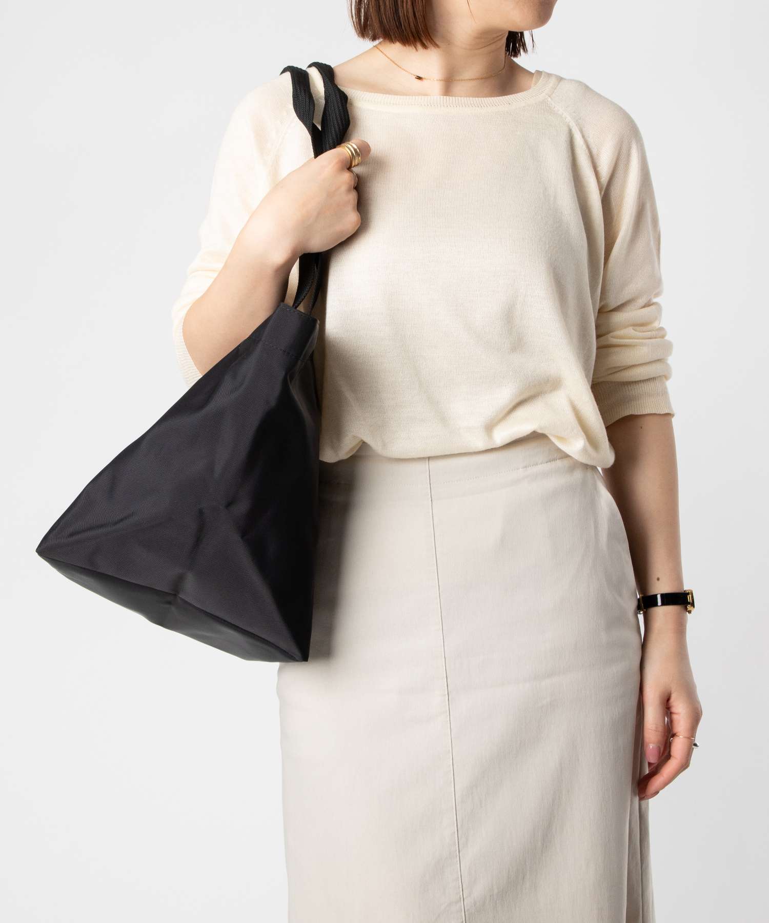 エルベシャプリエ Herve Chapelier エルベシャプリエ Herve Chapelier Shopping bag square bottom ナイロン舟型ショルダー Lサイズ 925N トートバッグ レディース バッグ （ARTIC-PAILLE/1531） ARTIC-PAILLE/1531