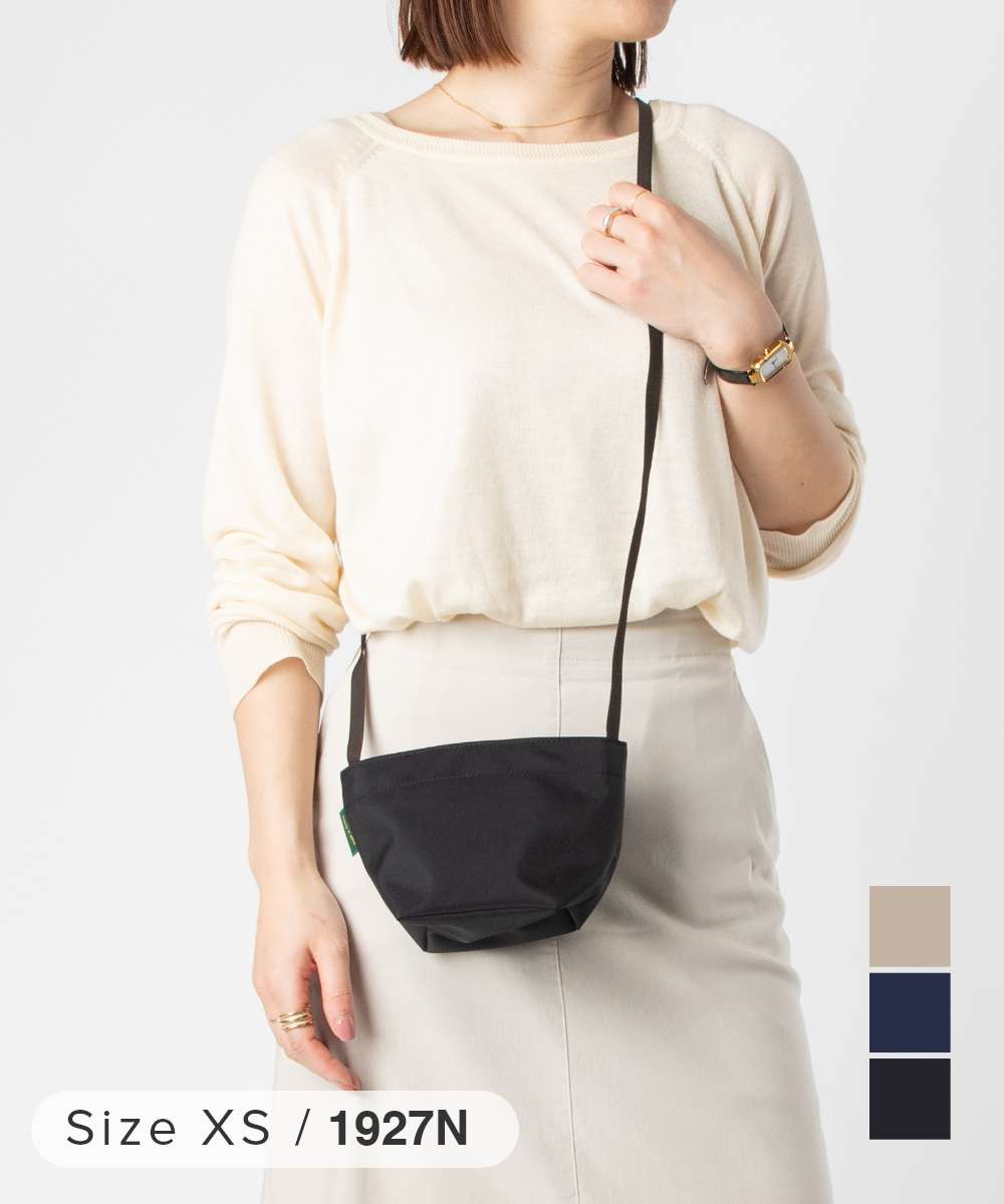 エルベシャプリエ Herve Chapelier エルベシャプリエ Herve Chapelier Mini tote square bottom ナイロン舟型ショルダーバッグ XSサイズ 1927N ショルダーバッグ レディース バッグ （NOIR/09） NOIR/09