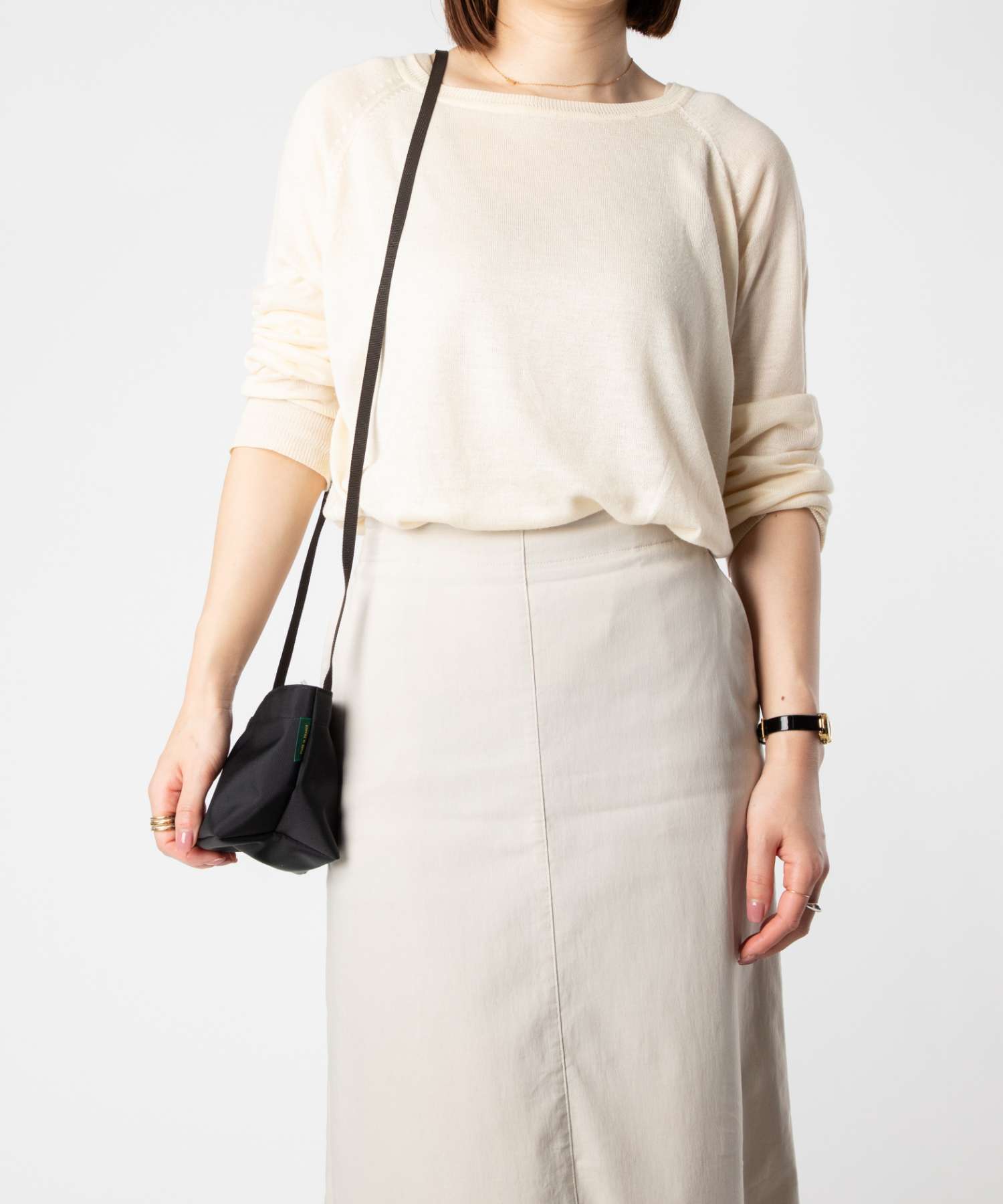 エルベシャプリエ Herve Chapelier エルベシャプリエ Herve Chapelier Mini tote square bottom ナイロン舟型ショルダーバッグ XSサイズ 1927N ショルダーバッグ レディース バッグ （NOIR/09） NOIR/09