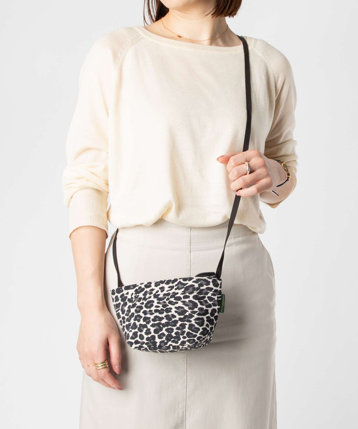 エルベシャプリエ Herve Chapelier エルベシャプリエ Herve Chapelier Mini tote square bottom ナイロン舟型ショルダーバッグ XSサイズ 1927F ショルダーバッグ レディース バッグ （PANTHERE TAUPE-NOIR/F1209） PANTHERE TAUPE-NOIR/F1209