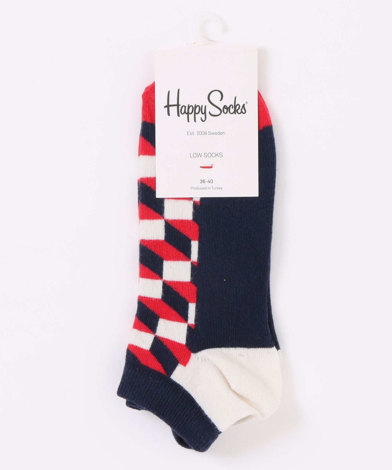 ハッピーソックス Happy Socks 【HAPPY SOCKS】ジオメトリックデザインソックス （ネイビー） ネイビー