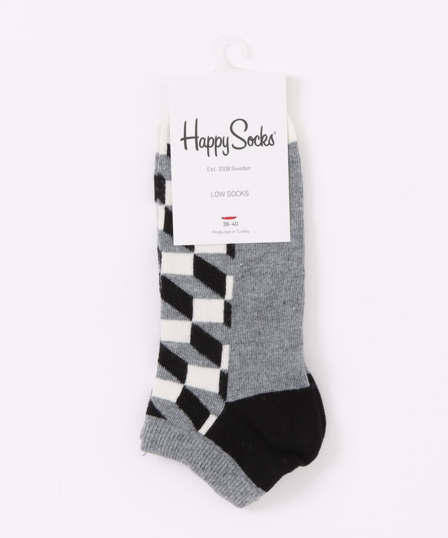 ハッピーソックス Happy Socks 【HAPPY SOCKS】ジオメトリックデザインソックス （ネイビー） ネイビー
