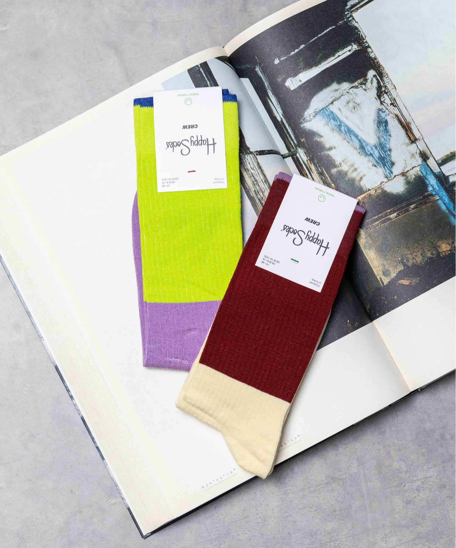 ハッピーソックス Happy Socks 【HAPPY SOCKS】シンプルデザインソックス （ワインレッド） ワインレッド