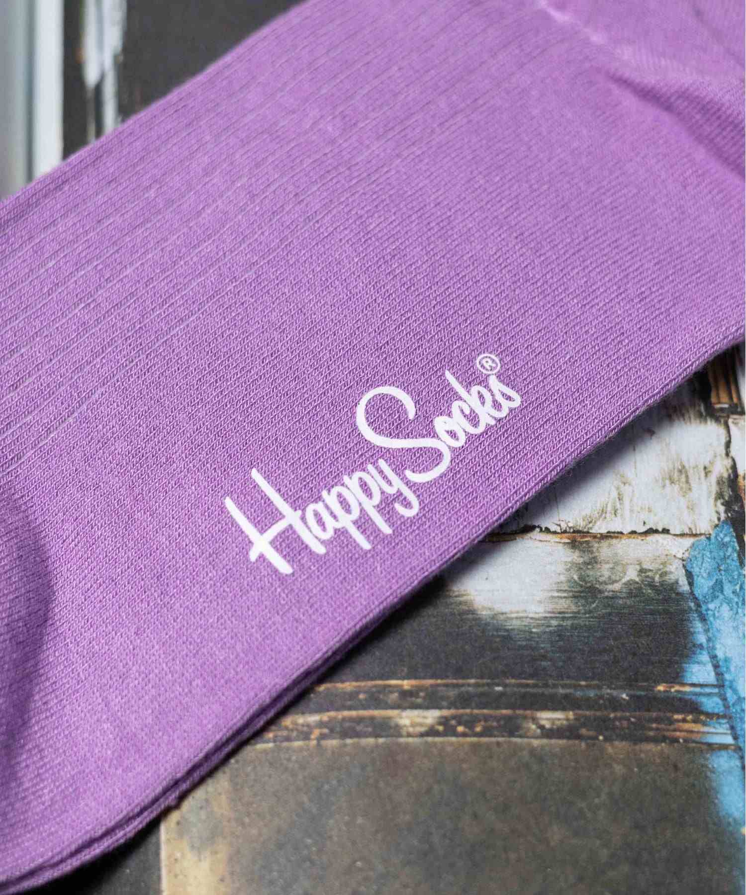 ハッピーソックス Happy Socks 【HAPPY SOCKS】シンプルデザインソックス （ワインレッド） ワインレッド
