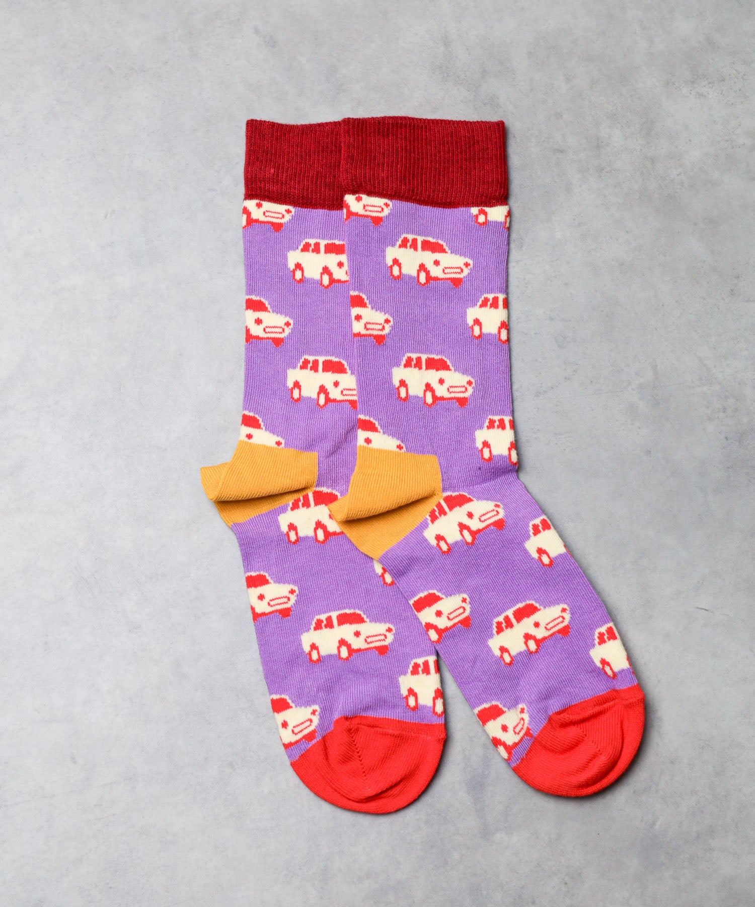 ハッピーソックス Happy Socks 【HAPPY SOCKS】CARデザインソックス （ラベンダー） ラベンダー