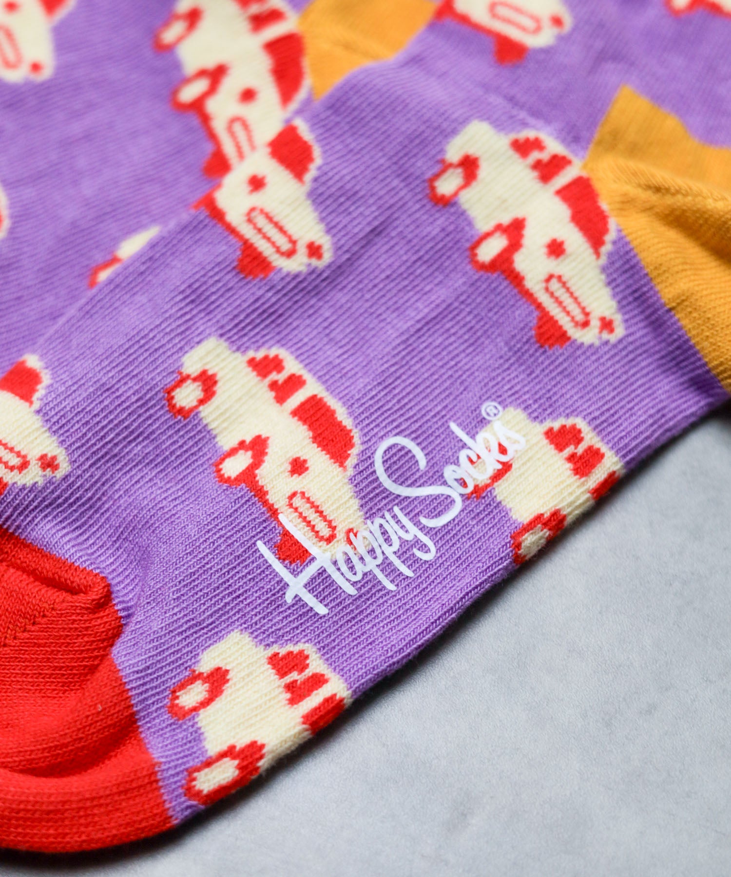 ハッピーソックス Happy Socks 【HAPPY SOCKS】CARデザインソックス （ラベンダー） ラベンダー
