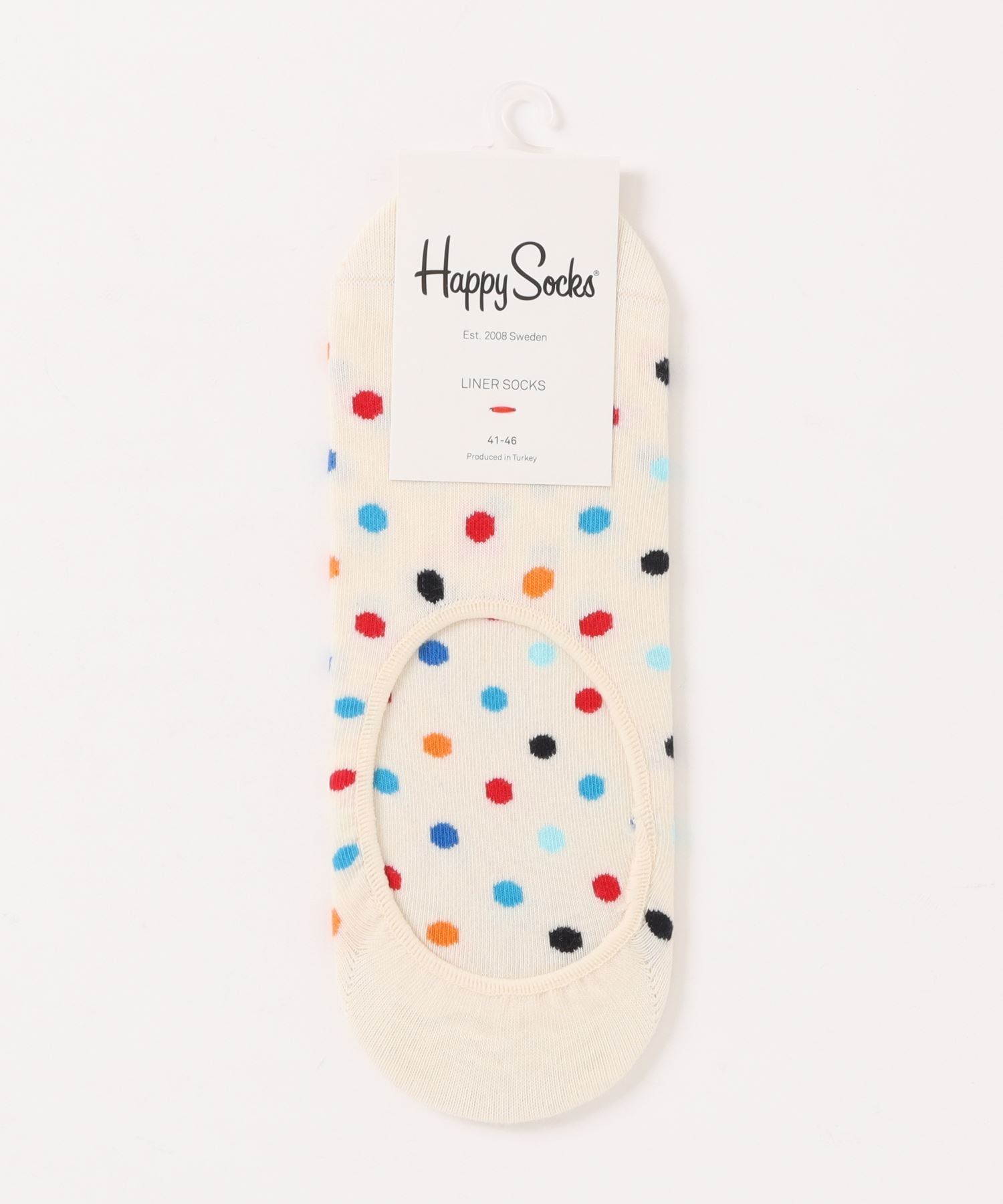 ハッピーソックス Happy Socks 【HAPPY SOCKS】ドットデザインローソックス （ホワイト） ホワイト