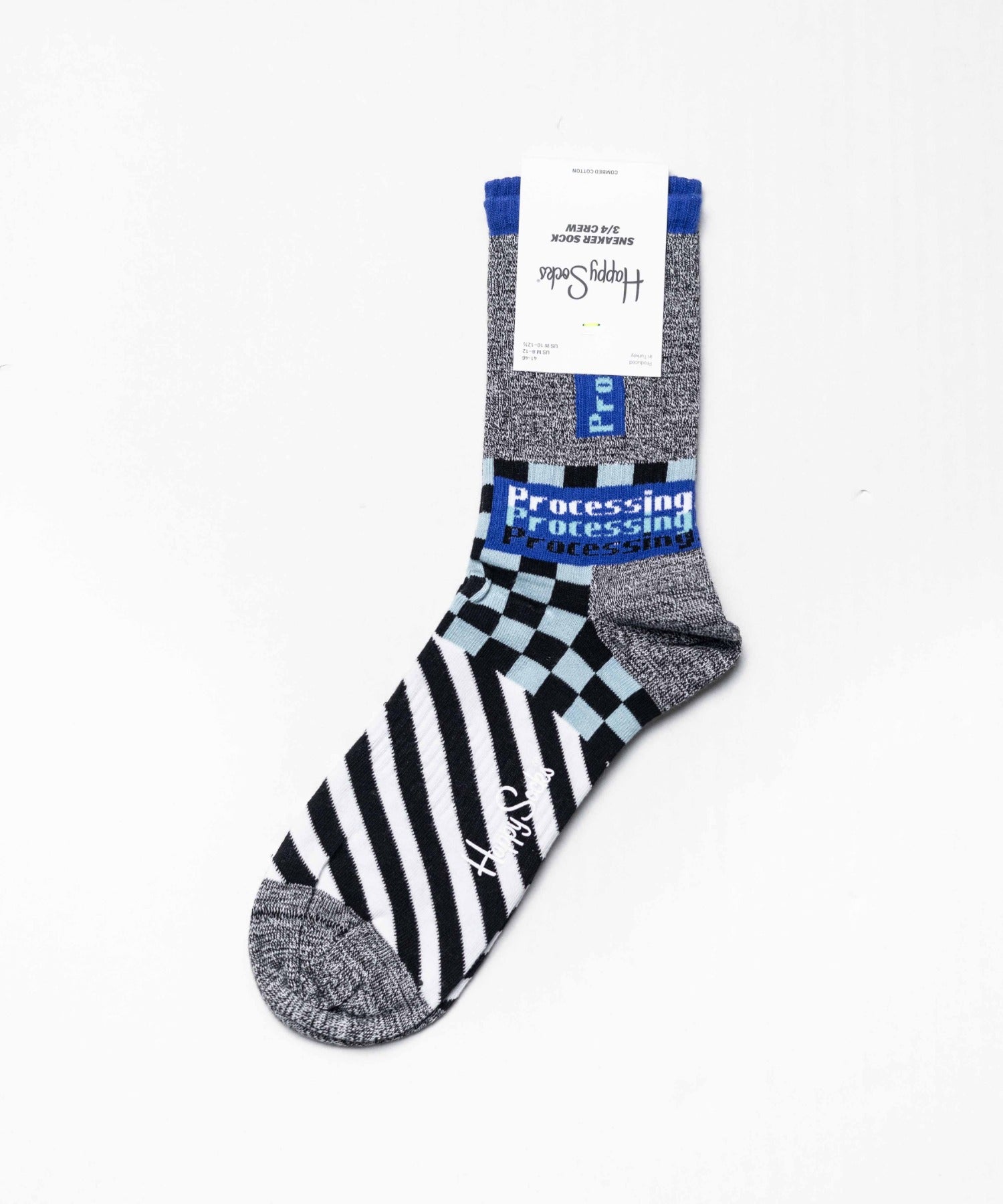 ハッピーソックス Happy Socks 【HAPPY SOCKS】キャッチーデザインソックス （グレー） グレー