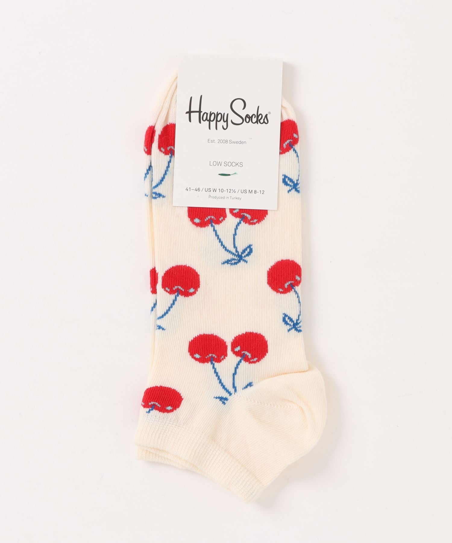 ハッピーソックス Happy Socks 【HAPPY SOCKS】キャッチーデザインローソックス （ホワイト） ホワイト