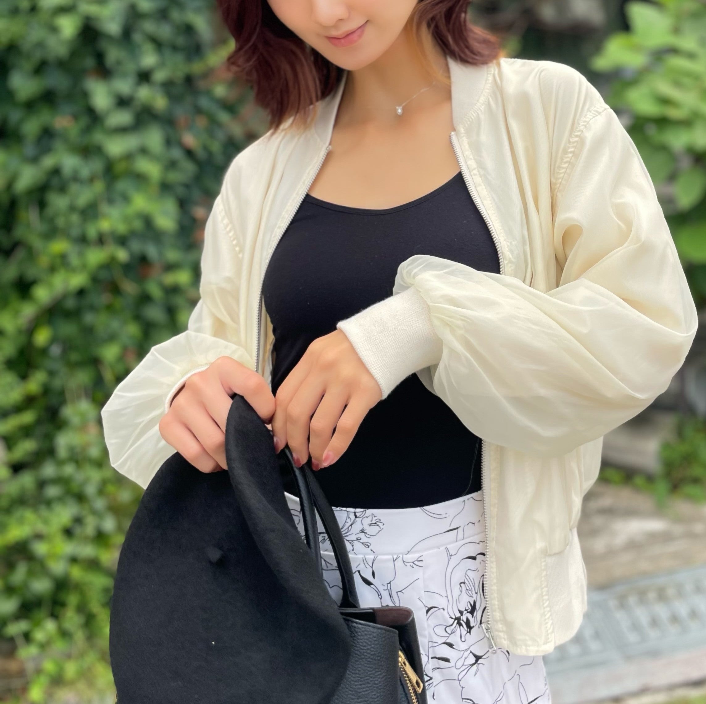 ヒューマンセカンドオケージョン Human 2nd Occasion オーガンジーシアーブルゾン （エクリュ） エクリュ