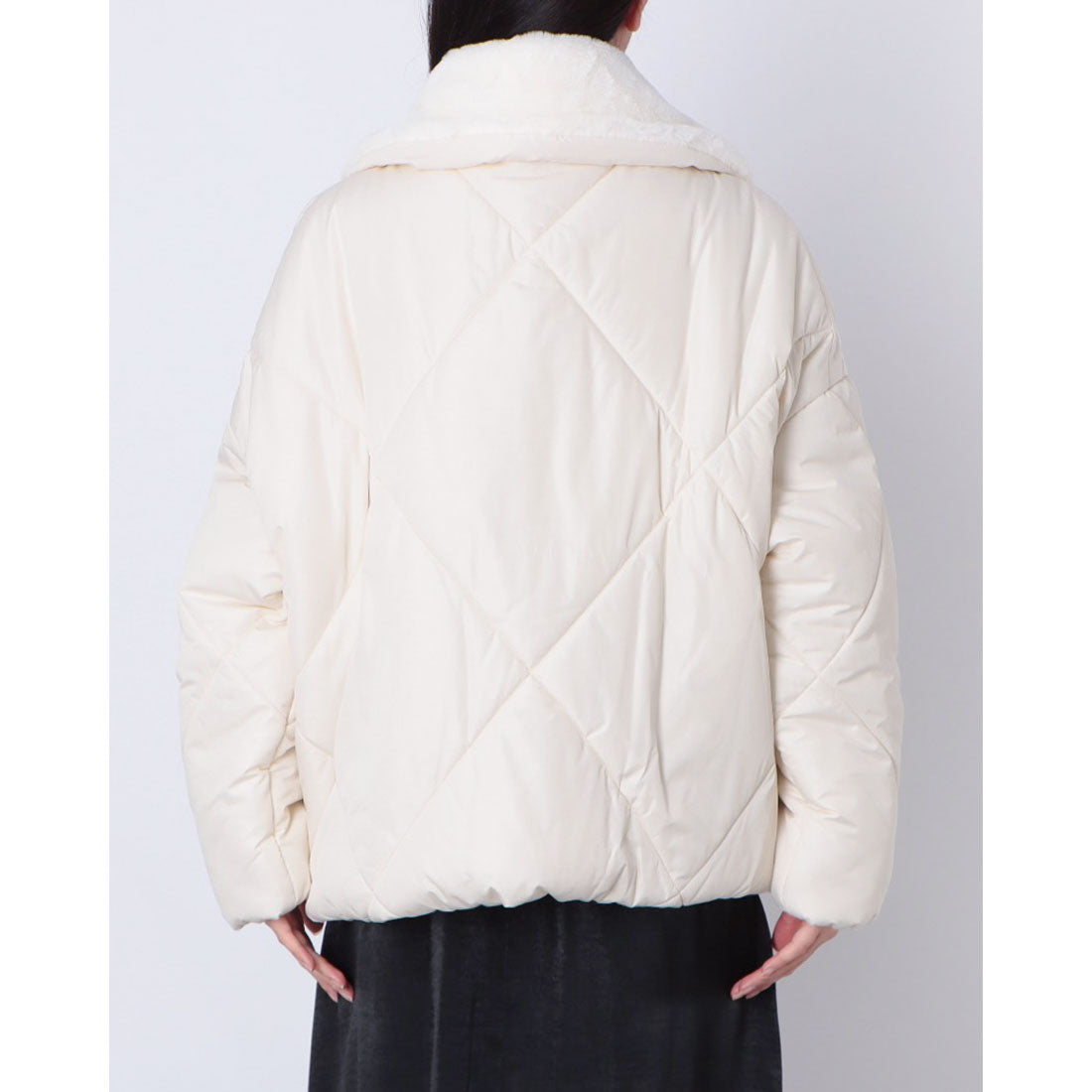 ヒューマンセカンドオケージョン Human 2nd Occasion ファー衿中綿キルティングブルゾン （エクリュ） エクリュ