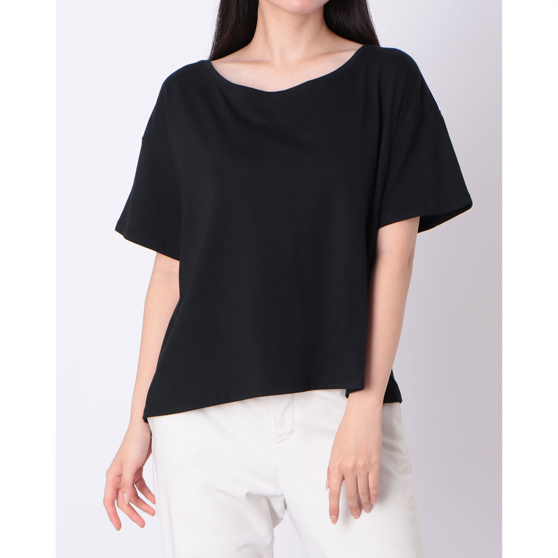 ヒューマンセカンドオケージョン Human 2nd Occasion ドロップショルダー無地Tシャツ （ブラック） ブラック