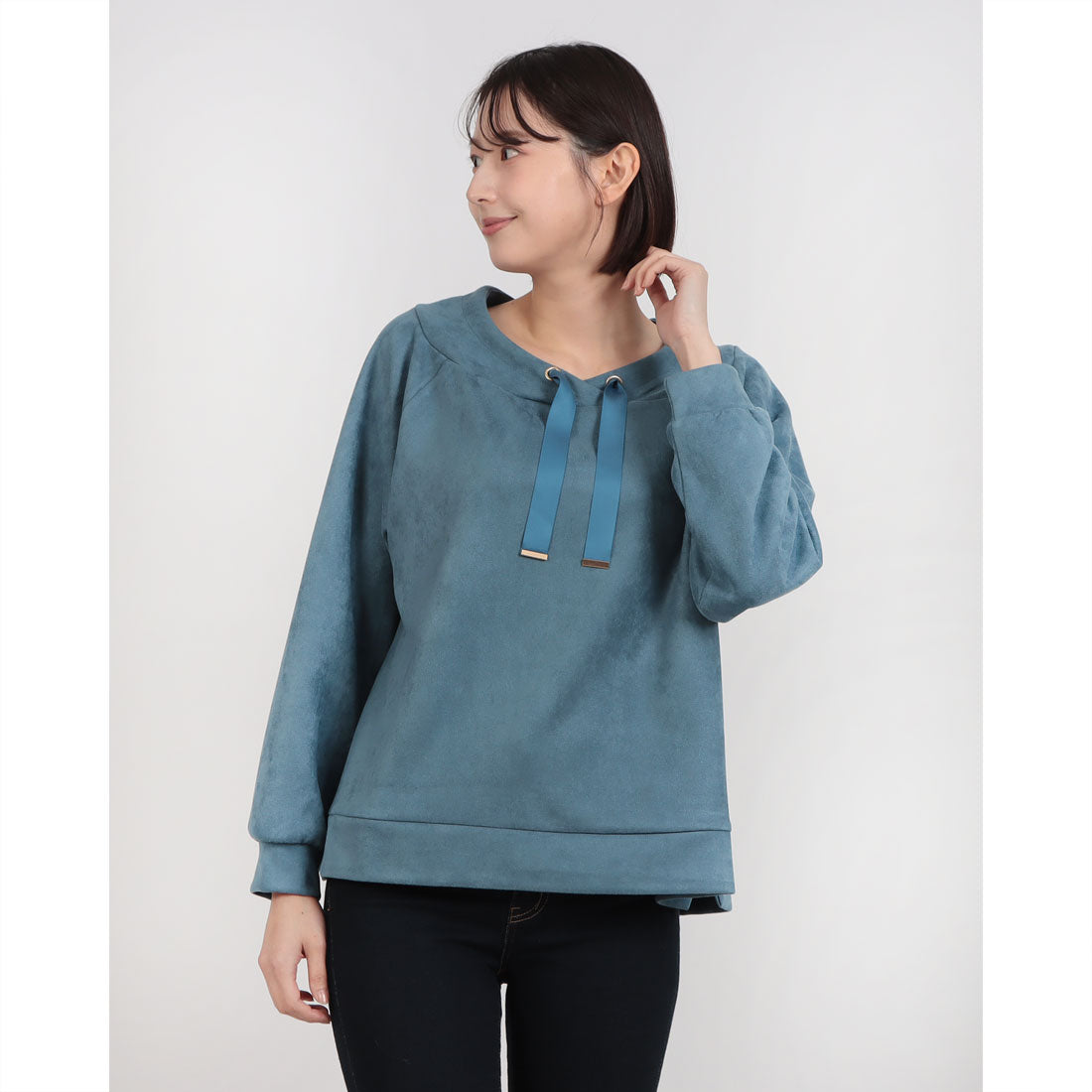 ヒューマンセカンドオケージョン Human 2nd Occasion カットスエードプルオーバー （サックス） サックス