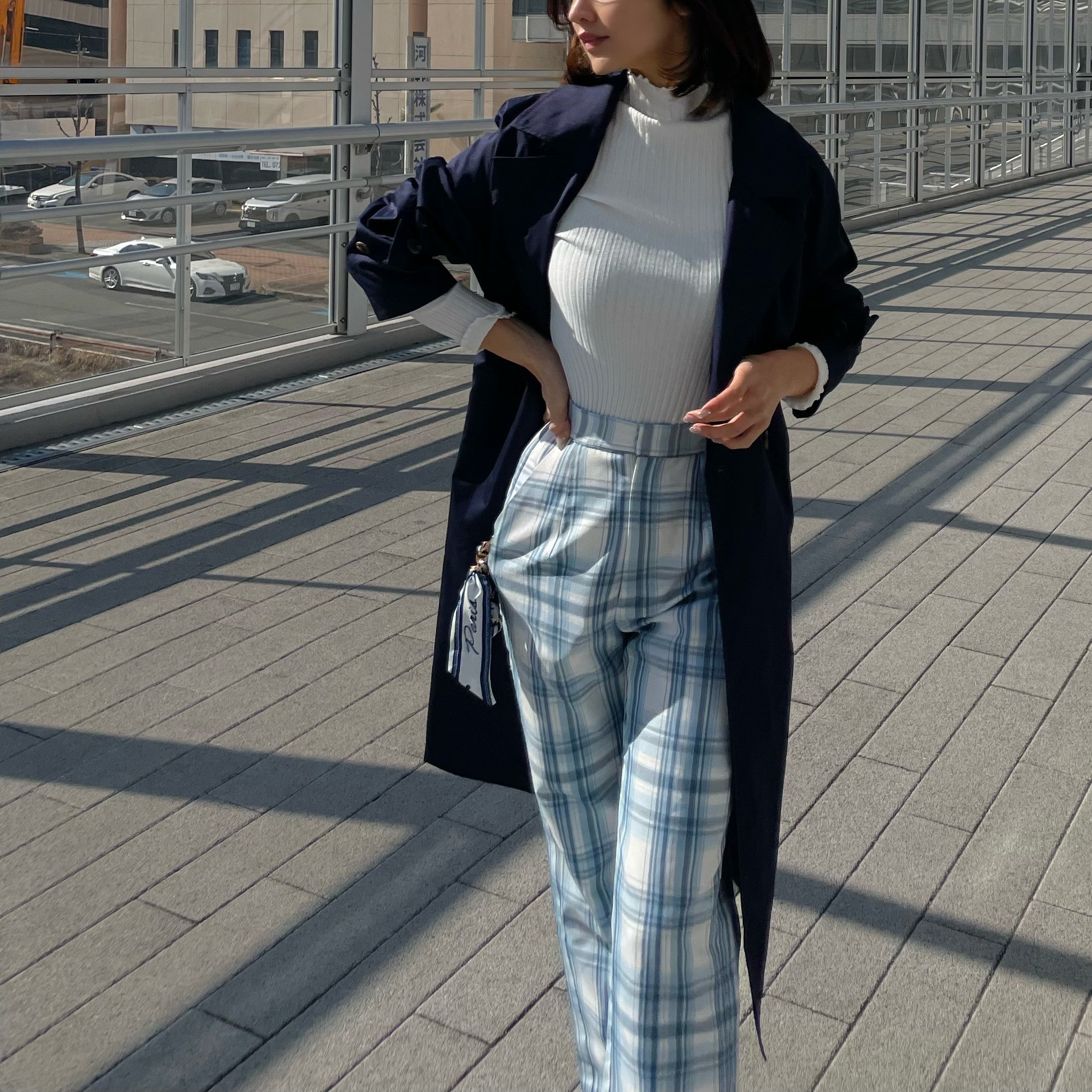 ヒューマンセカンドオケージョン Human 2nd Occasion 綿混ツイルトレンチコート （ネイビー） ネイビー