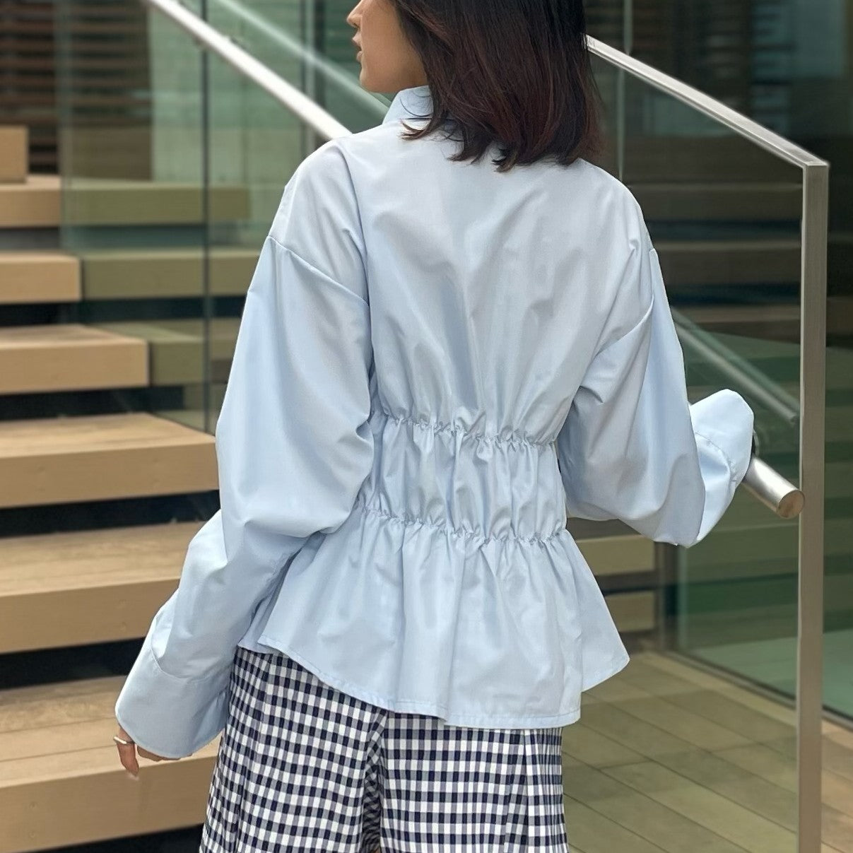ヒューマンセカンドオケージョン Human 2nd Occasion T/Cブロードシャーリングシャツ （サックス） サックス