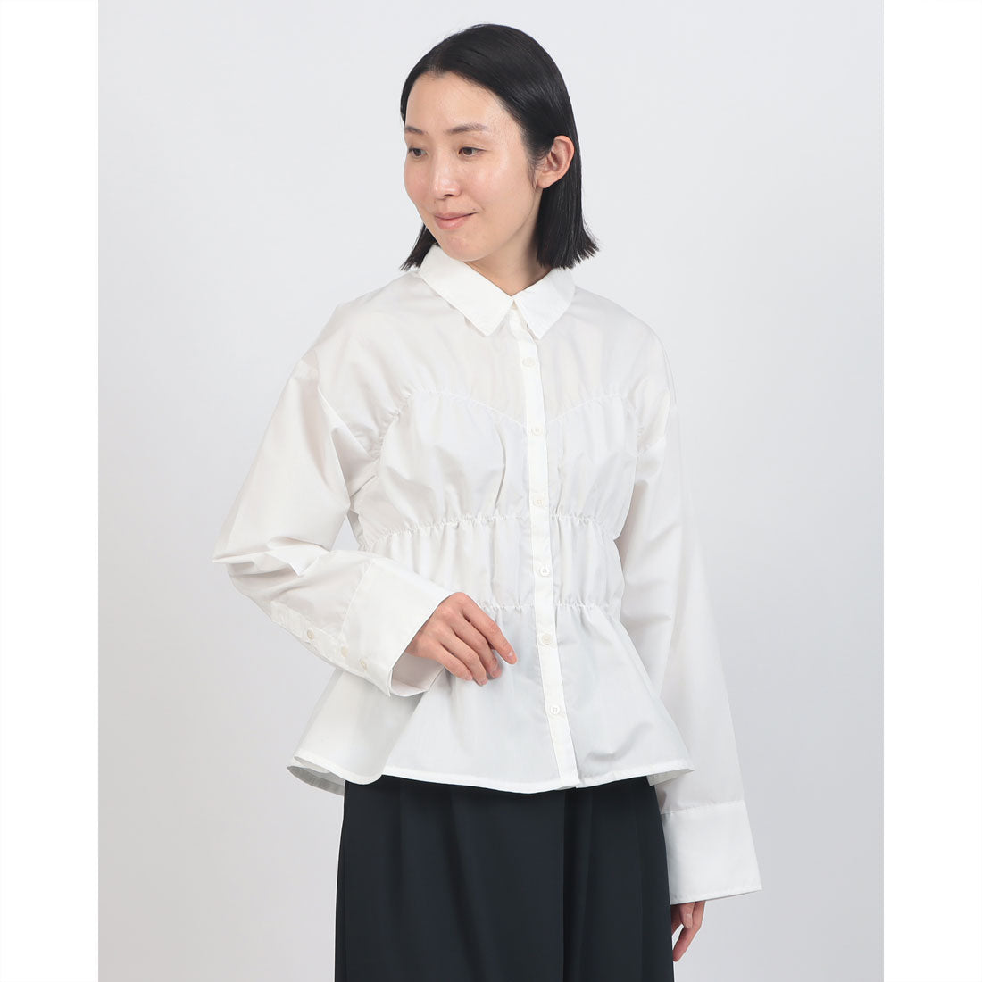 ヒューマンセカンドオケージョン Human 2nd Occasion T/Cブロードシャーリングシャツ （サックス） サックス