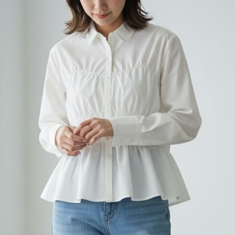 ヒューマンセカンドオケージョン Human 2nd Occasion T/Cブロードシャーリングシャツ （オフホワイト） オフホワイト