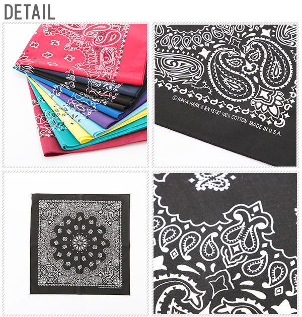 ハバハンク HAV-A-HANK ハバハンク HAV-A-HANK PAISLEY BANDANNA （60.レッド） 60.レッド