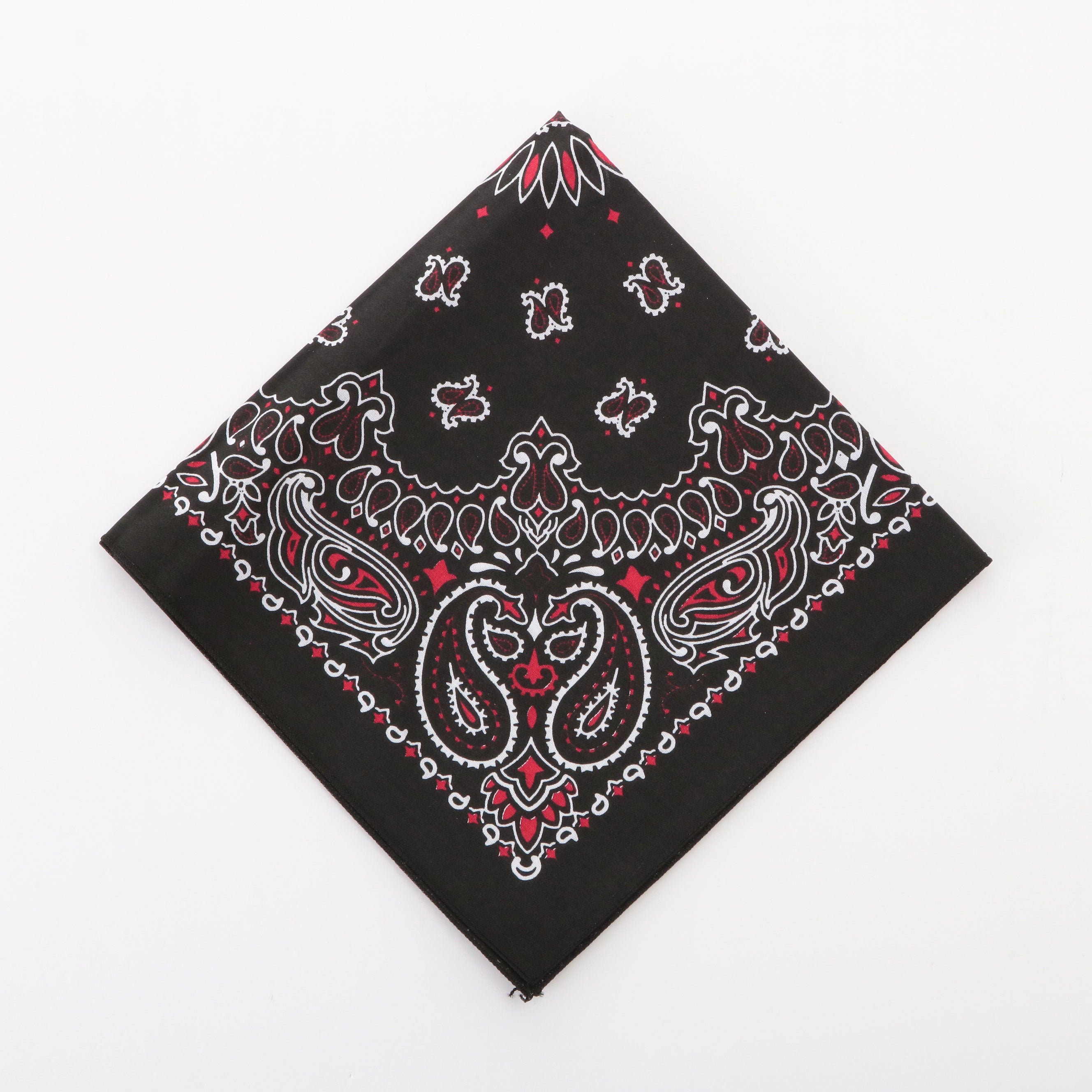 ハバハンク HAV-A-HANK ハバハンク HAV-A-HANK PAISLEY BANDANNA,81.ブラック＆レッド