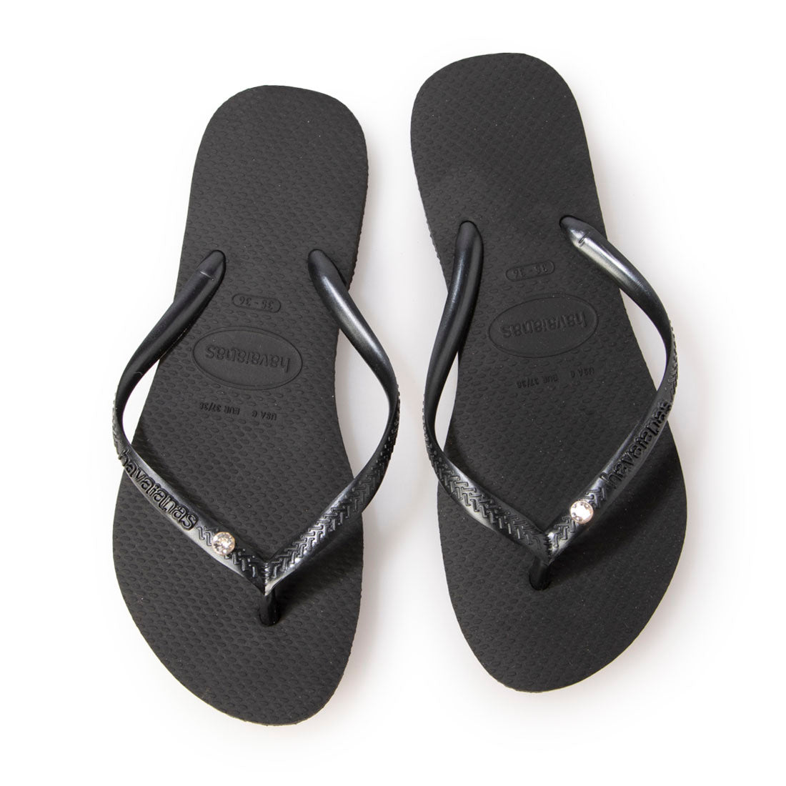 ハワイアナス Havaianas Slim-Crystal-Sw-II-Black （Black） Black